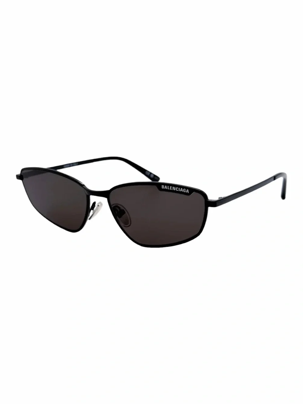 Balenciaga BB0277S Black Rectangle Wrap Sunglasses Italy w/ Case Like New